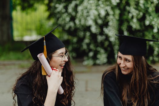 image of a person celebrating learning achievements