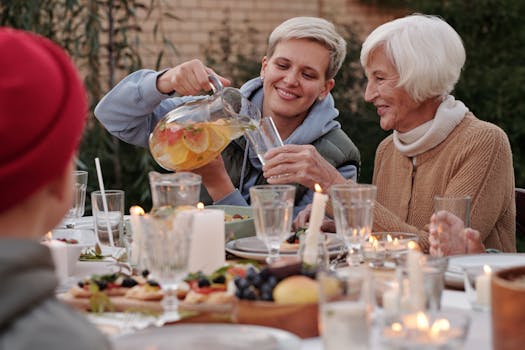 community members celebrating in a garden