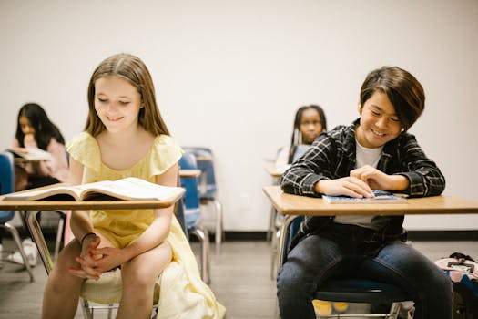 happy learners in a class