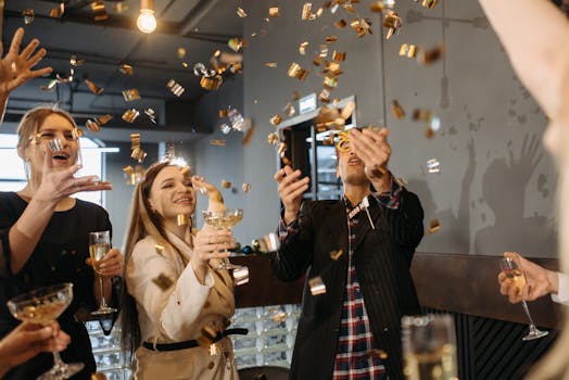 group of people celebrating success