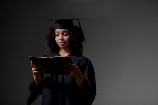 A person celebrating their learning achievements