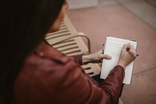 a person journaling their thoughts