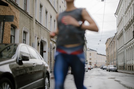 person exercising outdoors