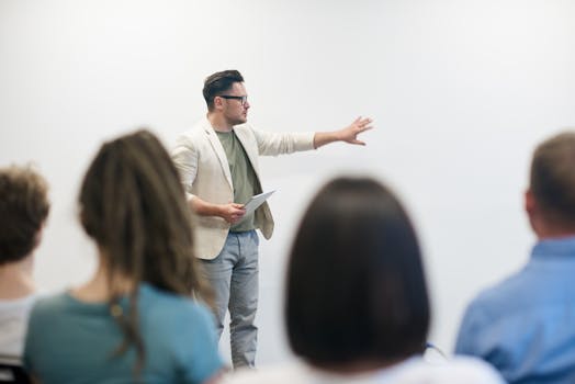 a group meeting for learning