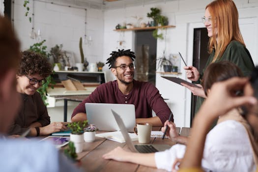 young professionals collaborating in an office