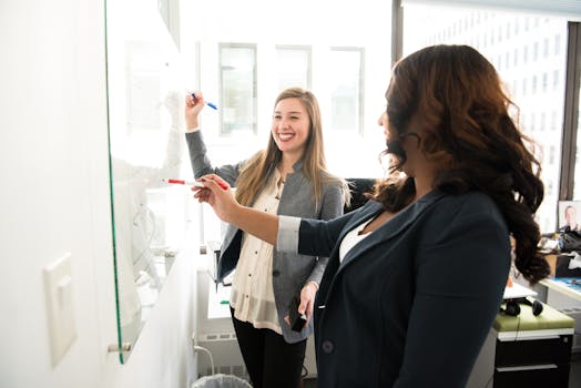 employees collaborating on a project