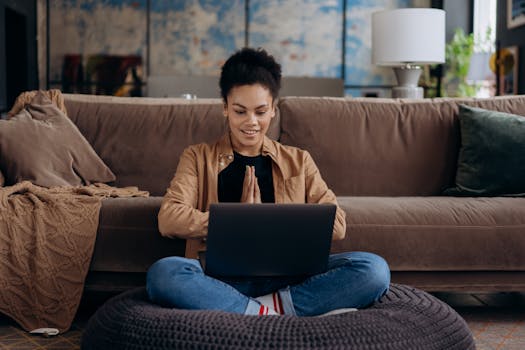 a student studying with a laptop