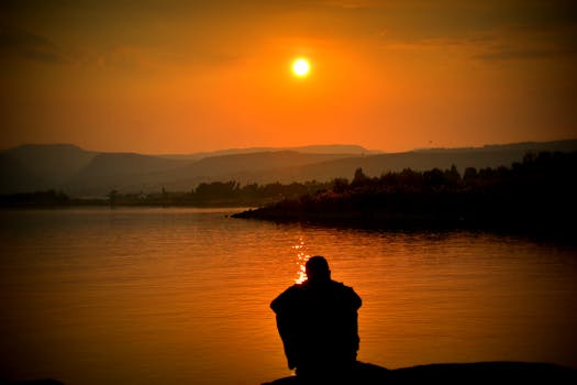 peaceful meditation scene