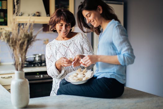 people enjoying a cooking class together