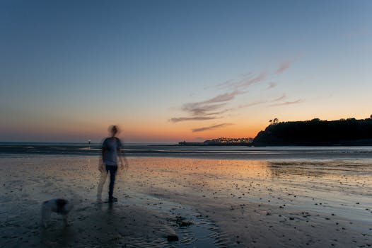 Scenic view of a quiet beach during the off-season